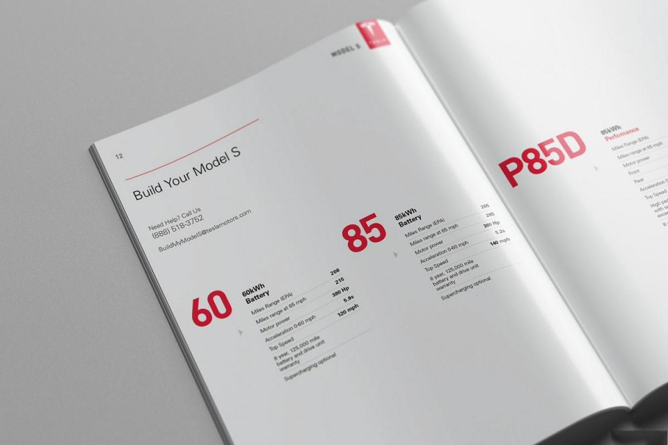 特斯拉汽車模型概念信息畫冊設計欣賞